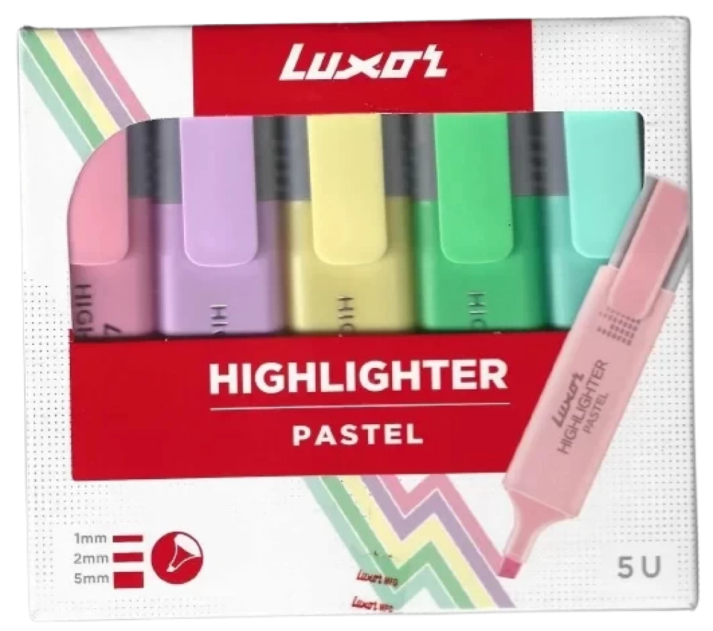Luxor Pastel Highlighter 5U