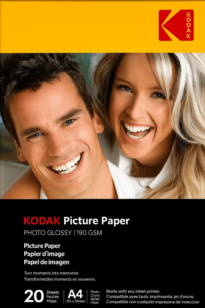 KODAK Picture Paper 190 GSM A4 (20 Sheets/RIM)