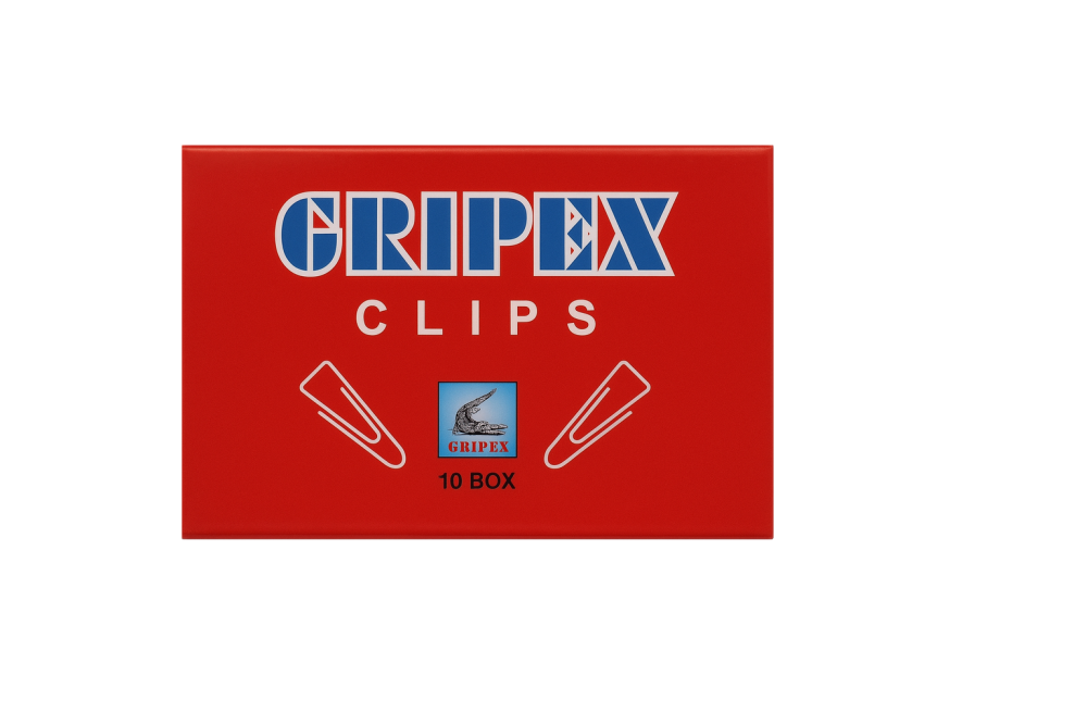 Gripex Solid Metal Paper Gem Clip 26mm (90-100 Pcs./box)