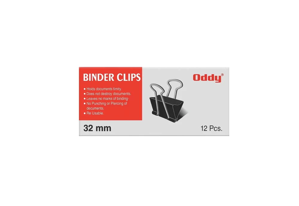 Oddy Binder Clips 32 mm (12 Nos./Box)