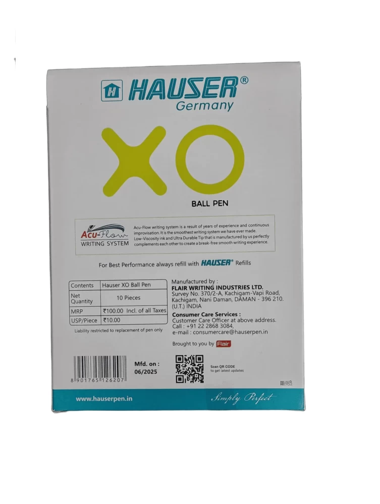 Hauser Germany XO 0.7mm Ball Pen (10 Nos./Box)