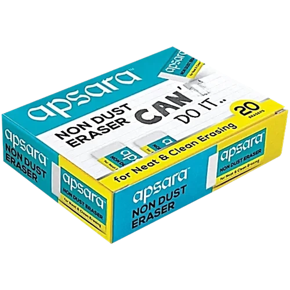 Apsara Non Dust Erasers (20 Nos./Box)