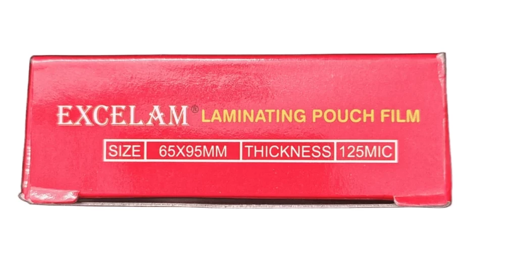 Lamination Pouch 65X95 MM 125 Mic. (100 Sheets/Box)