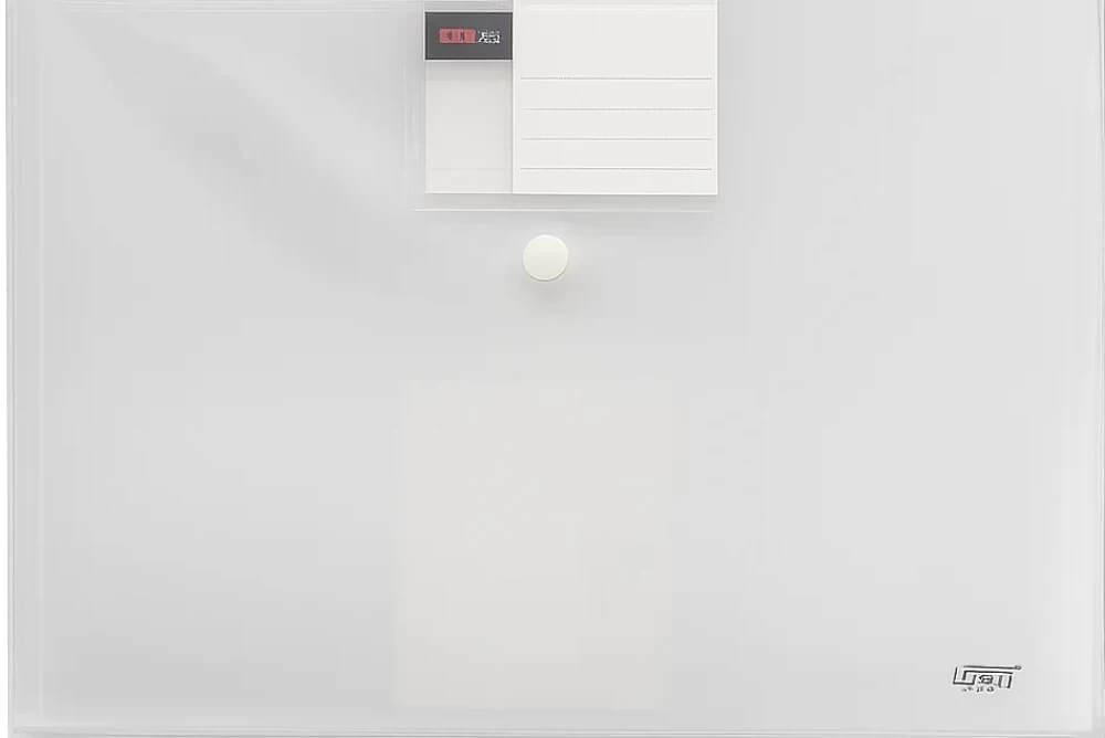 PLASTIC BUTTON FOLDER A4 (Transperent)