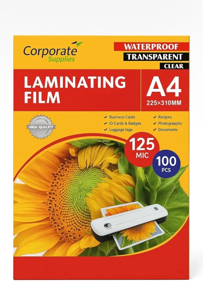 A4 Laminating Film 125 Mic | Pack of 100 Sheet/Box