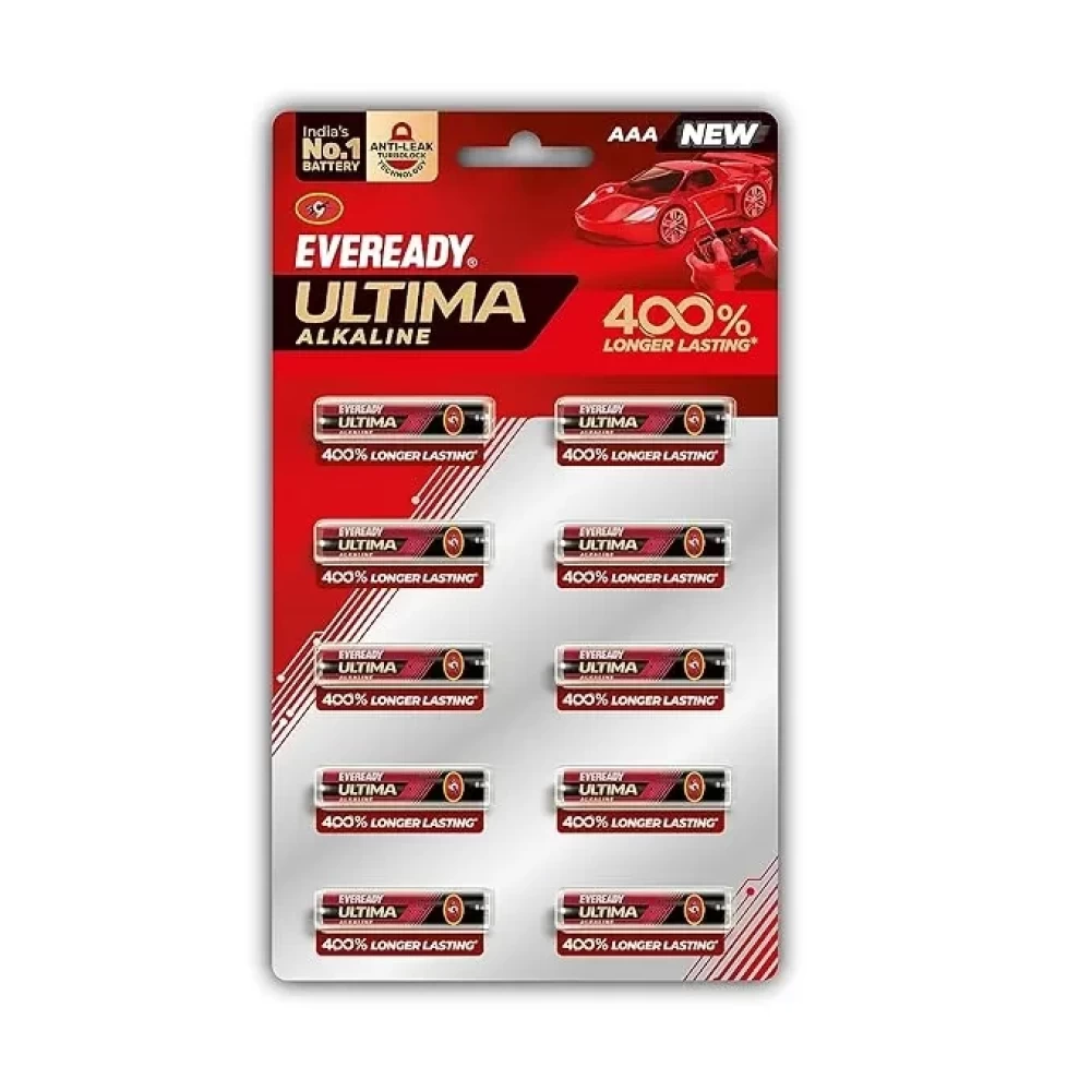 Eveready Ultima Alkaline AAA Battery, 400% Longer